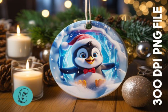 3D Penguin Ornament 08: Festive Illustrations Review
