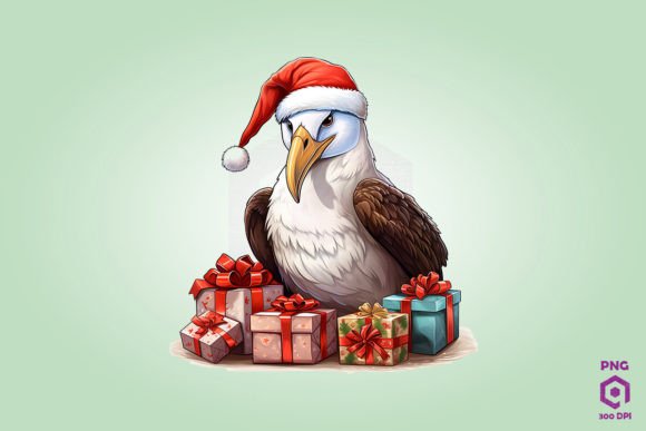 Albatross with Christmas Gifts: Festive Illustrations