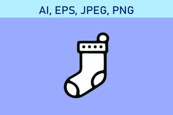 Black and White Christmas Socks: Essential Illustrations