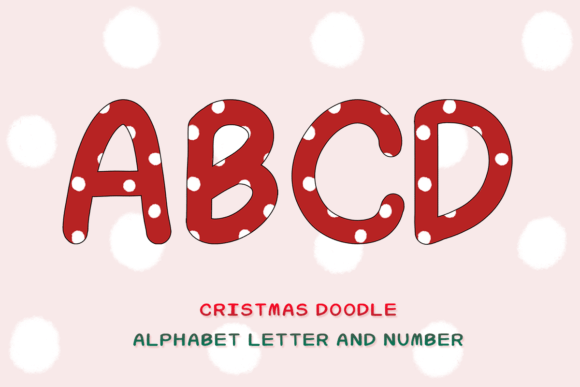 Christmas Doodle Alphabet Letter 12: Festive Illustrations