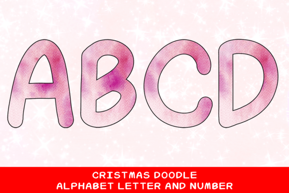 Christmas Doodle Alphabet Letter 122: Festive Illustrations