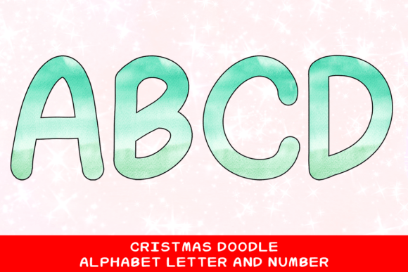 Christmas Doodle Alphabet Letter 126: Festive Illustrations