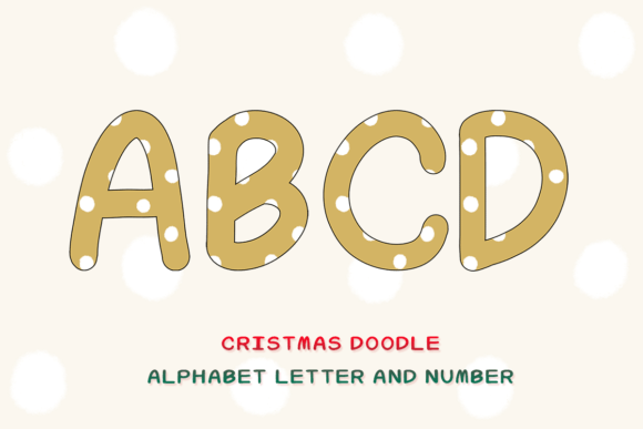 Christmas Doodle Alphabet Letter 14: Festive Illustrations