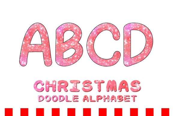 Christmas Doodle Alphabet Letter 145: Festive Illustrations