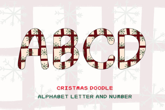 Christmas Doodle Alphabet Letter 6: Festive Illustrations