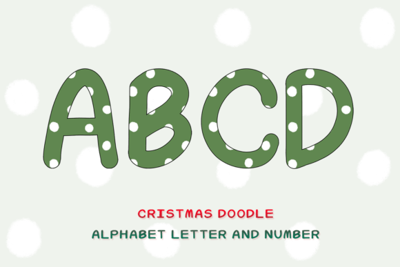 Christmas Doodle Alphabet Letter 9: Festive Illustrations