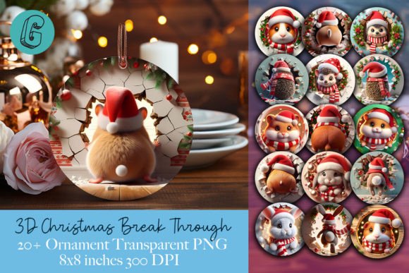 Christmas Ornament Break 2 Sided Bundle: Illustrations