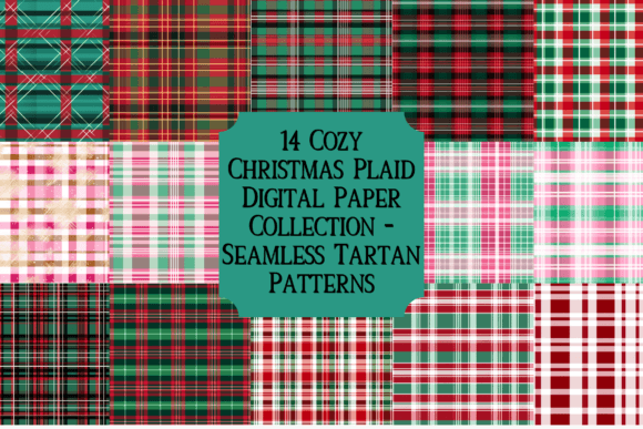 Cozy Christmas Plaid: Premium Illustrations for Festive Branding