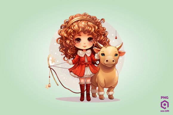 Cute Chibi Christmas Sagittarius Clipart & Illustrations Review