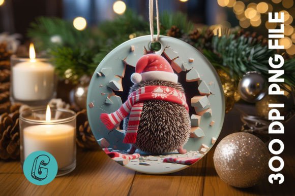 Hedgehog Christmas Ornament Back 11: Illustrations Review