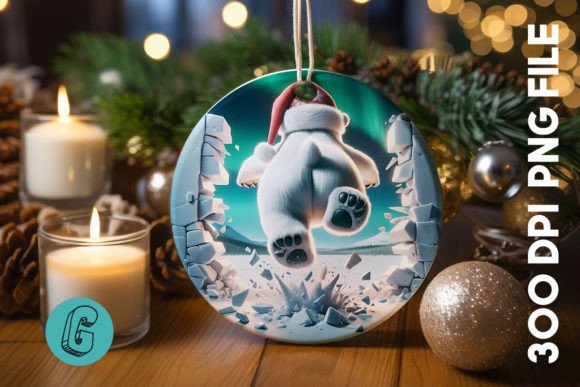 Polar Bear Christmas Ornament Back 09: Illustrations Review