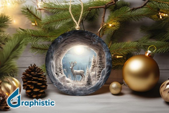 Reindeer Christmas Ornament PNG 17: Top Illustrations