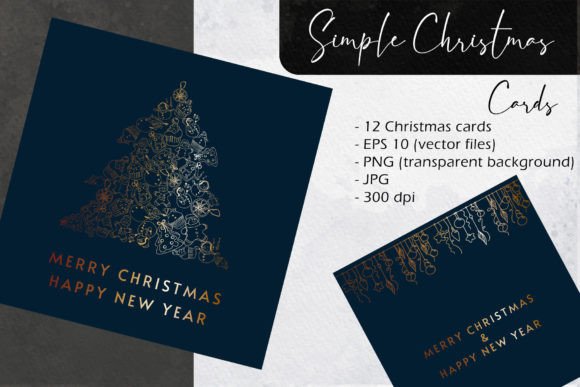 Simple Christmas Cards: Fresh Illustrations