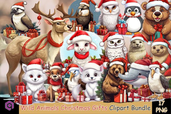 Wild Animals Christmas Gifts Bundle: Illustrations Review
