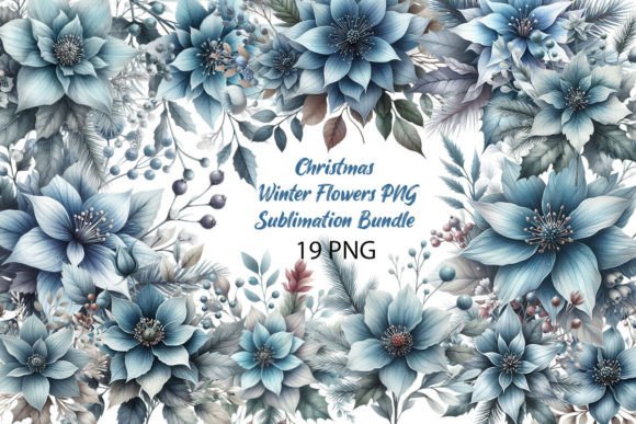 Winter Flowers PNG for Illustrations
